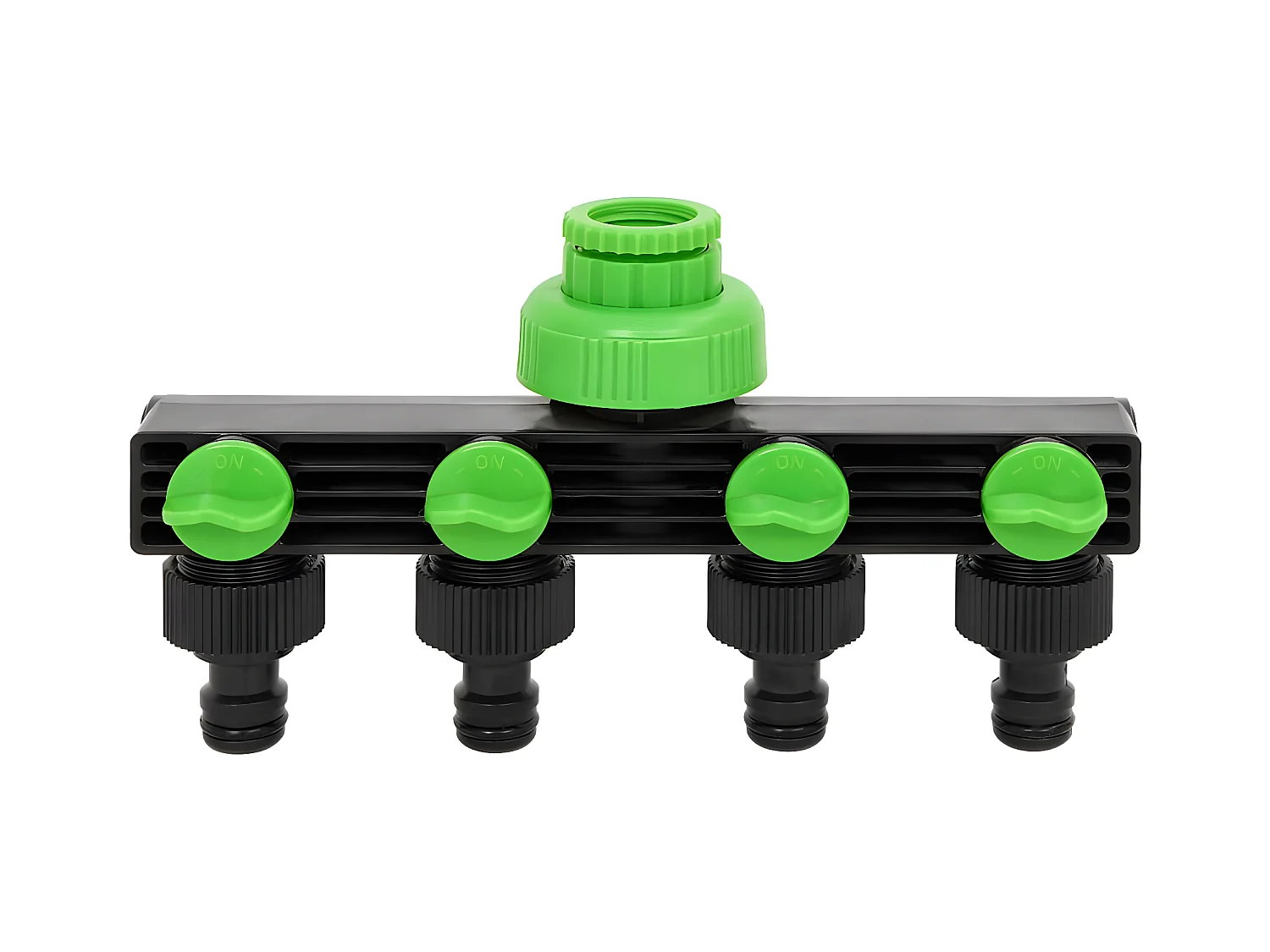 Prolenta Premium -  Adaptateur de robinet à 4 voies vert/noir 19,5x6x11 cm ABS & PP