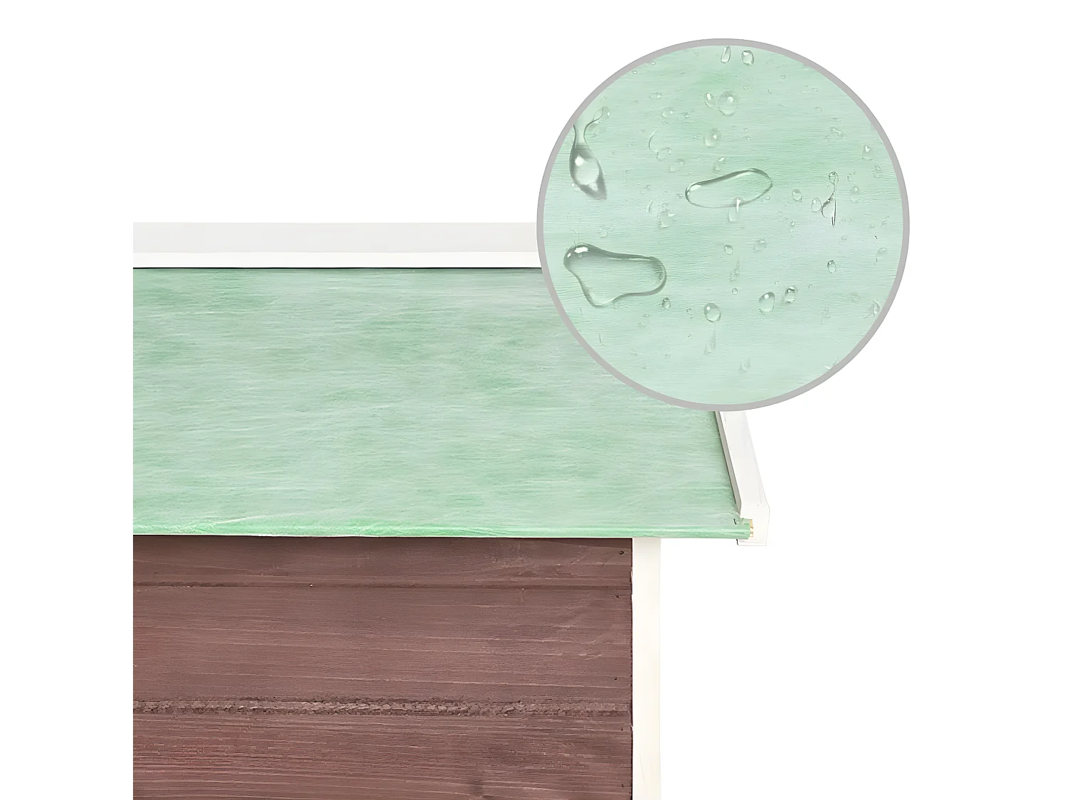 Prolenta Premium - Roboter-Rasenmäher Garage 72x87x50 cm Mocca Weiß Tannenholz