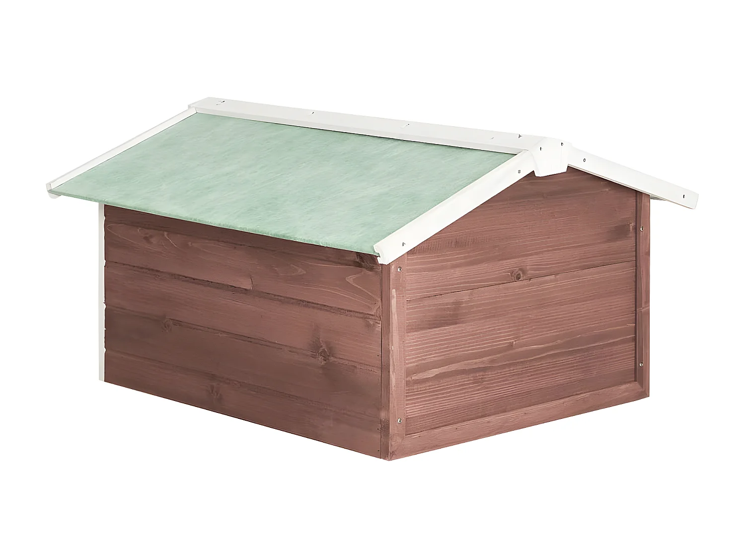 Prolenta Premium -  Garage de tondeuse à gazon 72x87x50 cm Moka et blanc Sapin