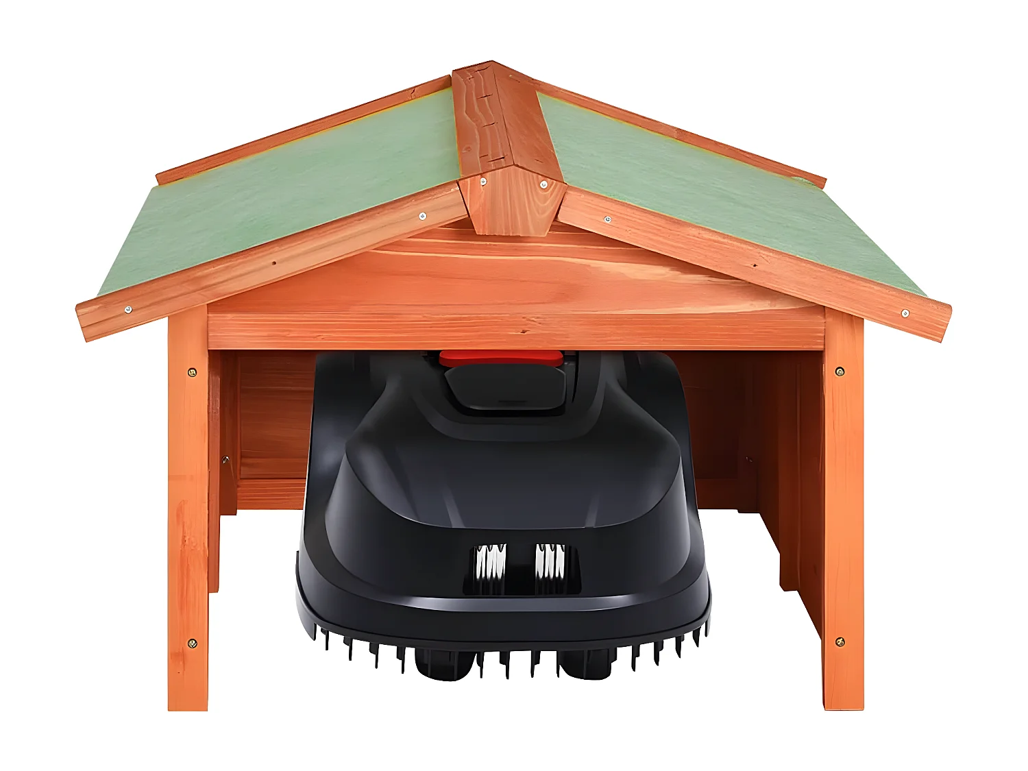 Prolenta Premium - Roboter-Rasenmäher Garage 72x87x50 cm Massivholz Tanne