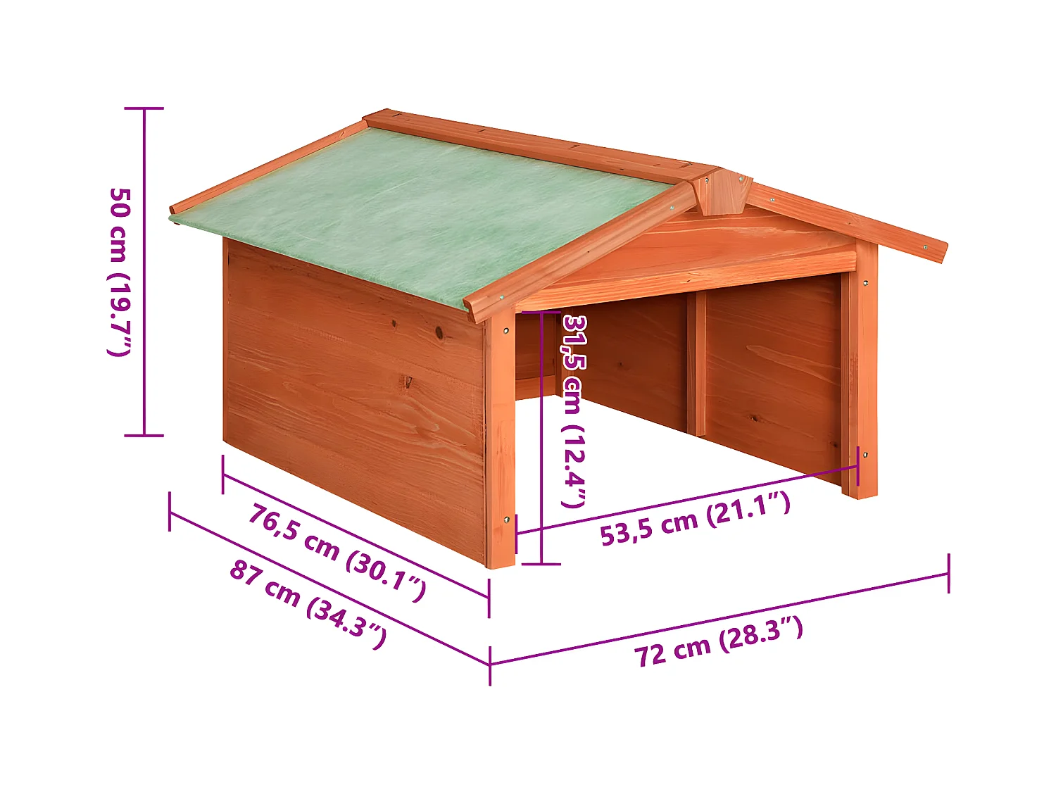 Maison Exclusive Caseta de cortacésped robótico madera maciza abeto 72x87x50 cm