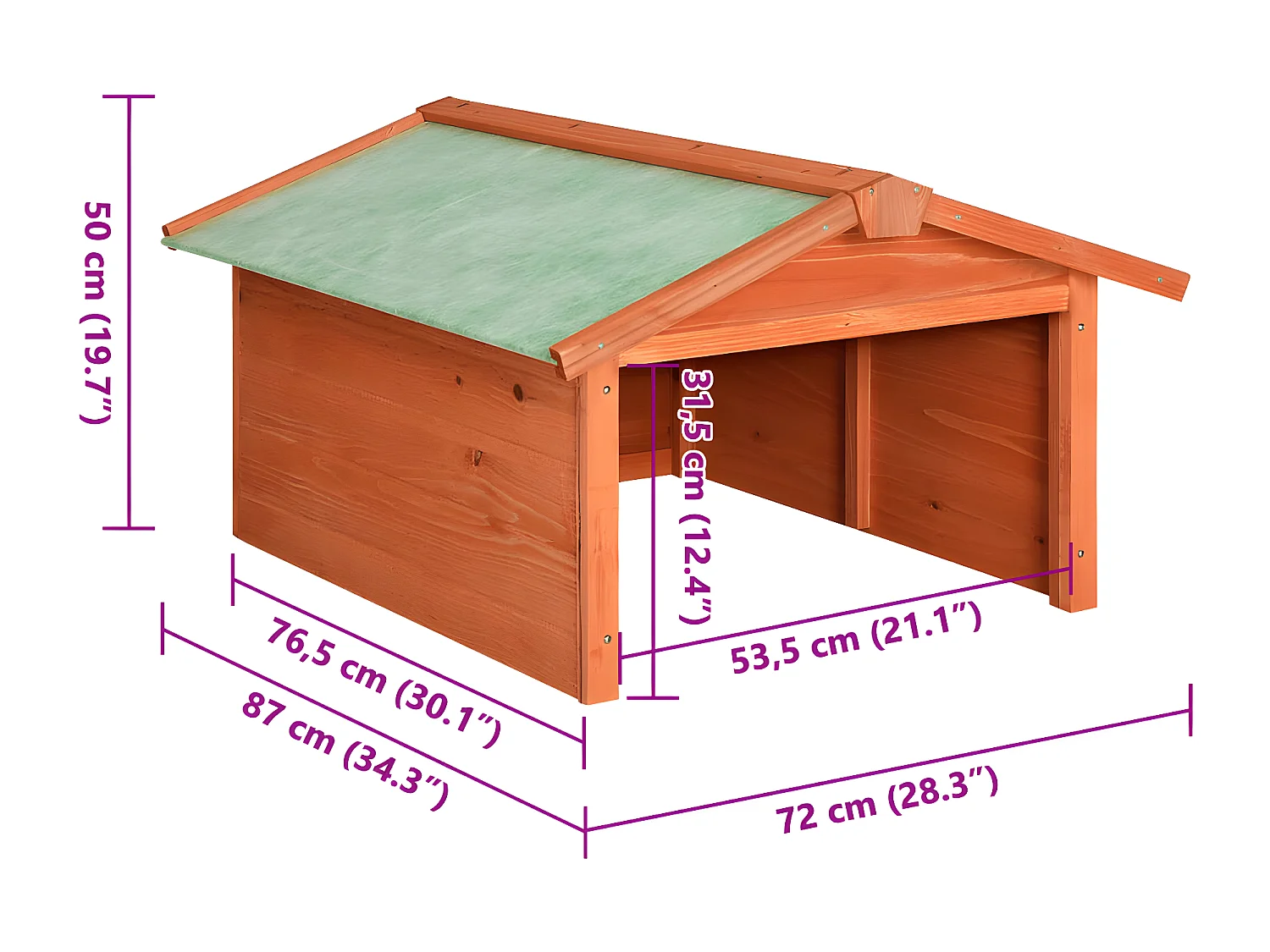 Maison Exclusive Caseta de cortacésped robótico madera maciza abeto 72x87x50 cm