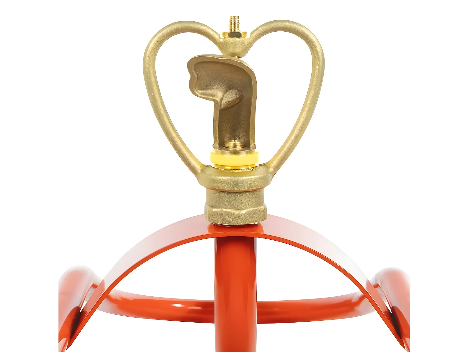 Maison Exclusive Trineo de aspersores con ruedas y cabezal giratorio acero rojo