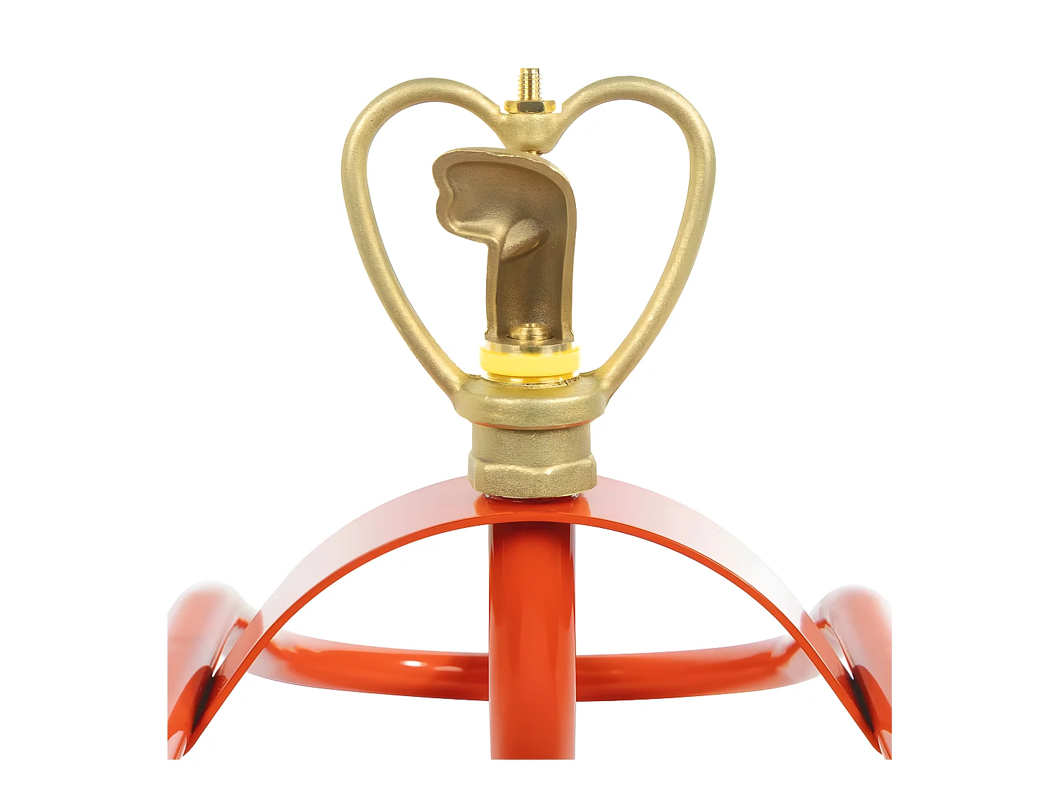 Prolenta Premium -  Traîneau d’arrosage sur roues avec tête rotative en acier rouge