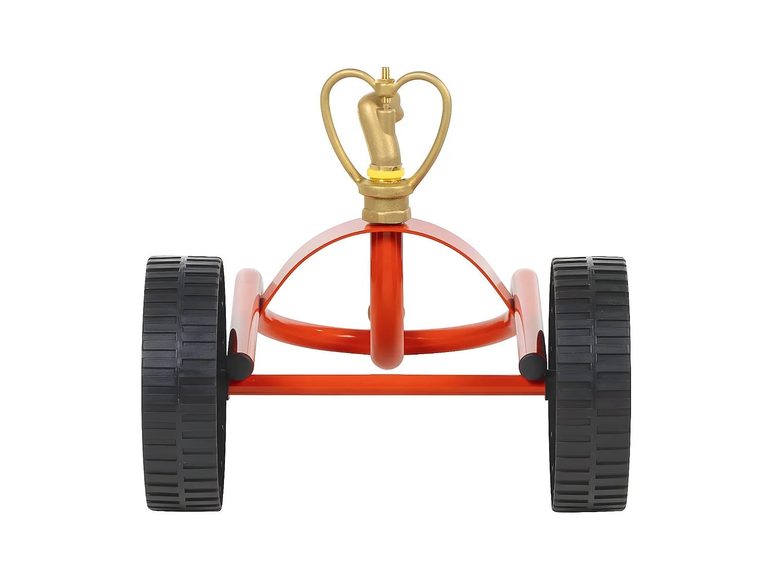 Prolenta Premium -  Traîneau d’arrosage sur roues avec tête rotative en acier rouge