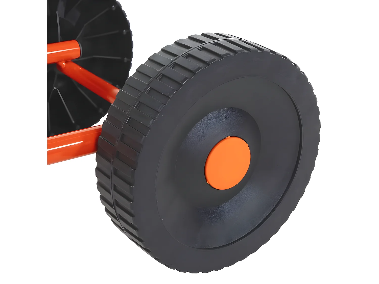 Maison Exclusive Trineo de aspersores con ruedas y cabezal giratorio acero rojo