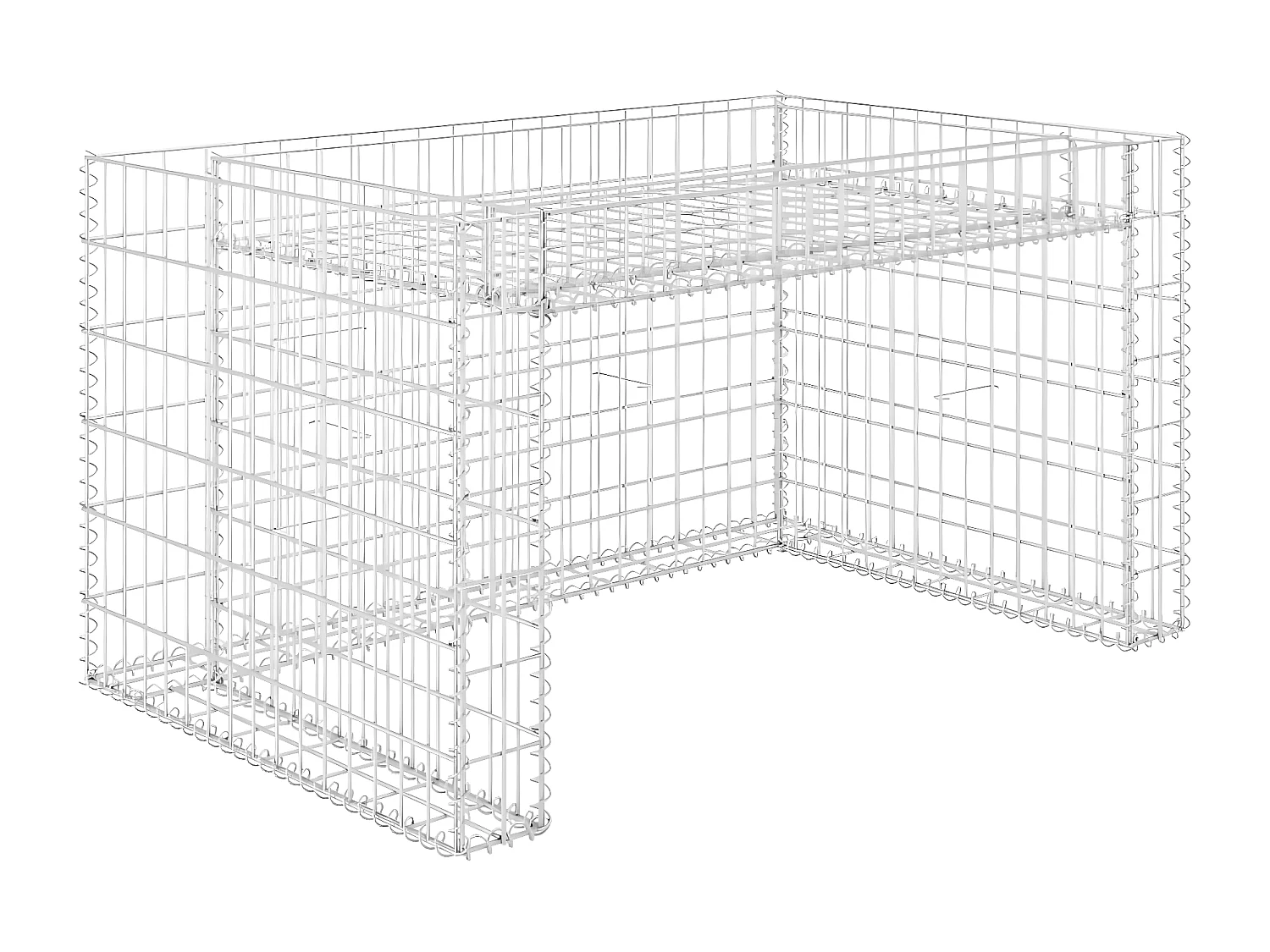 Garden Furniture -  Casetta Rasaerba con Fioriera Rialzata 110x80x60cm Filo Acciaio