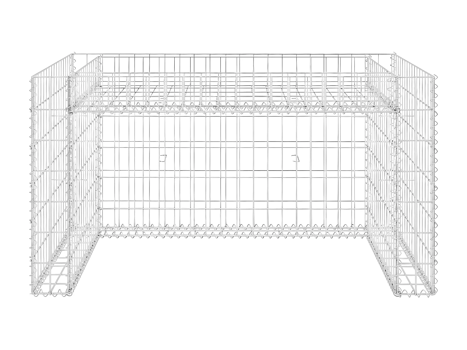 Garden Furniture -  Grasmaaieroverkapping met plantenbak 110x80x60cm staaldraad