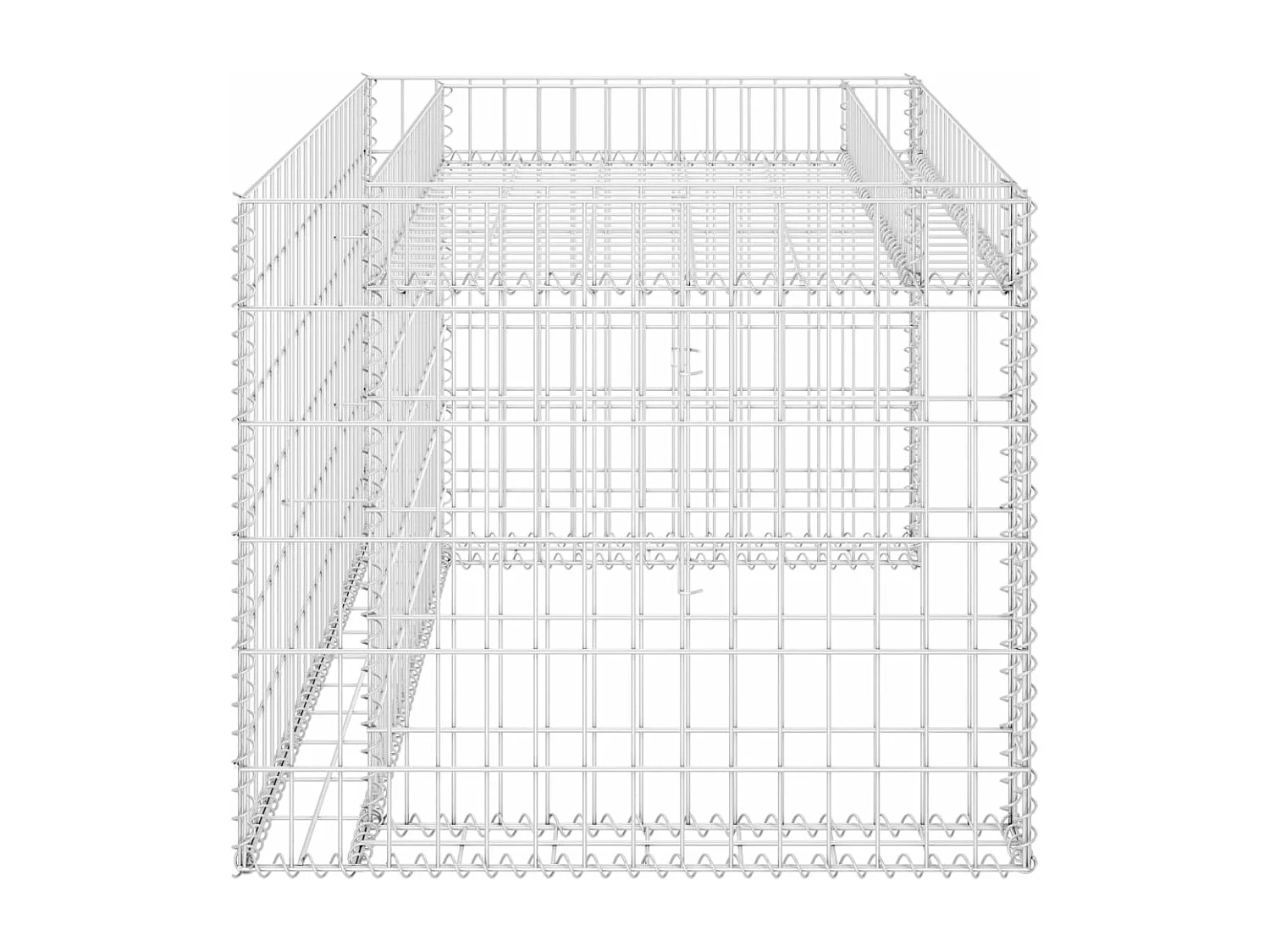 Garden Furniture -  Grasmaaieroverkapping met plantenbak 110x80x60cm staaldraad