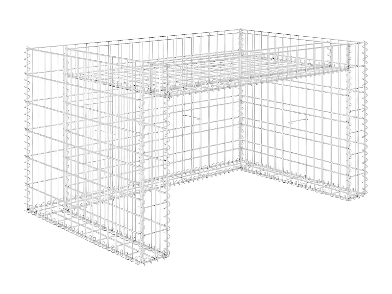 Garden Furniture -  Rasenmäher-Garage mit Hochbeet 110x80x60 cm Stahldraht