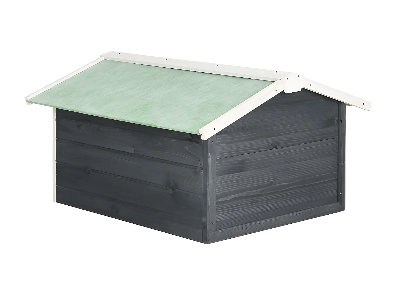 Maison Exclusive Caseta de cortacésped robótico madera abeto gris y blanco