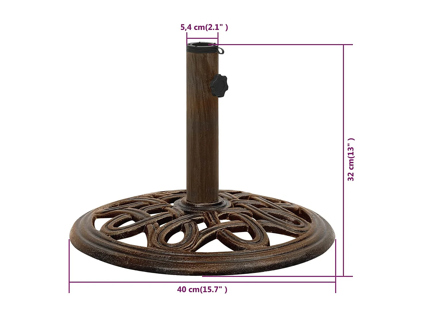Belfort  Sonnenscrmständer Bronzen 40x40x32 cm Gusseisen