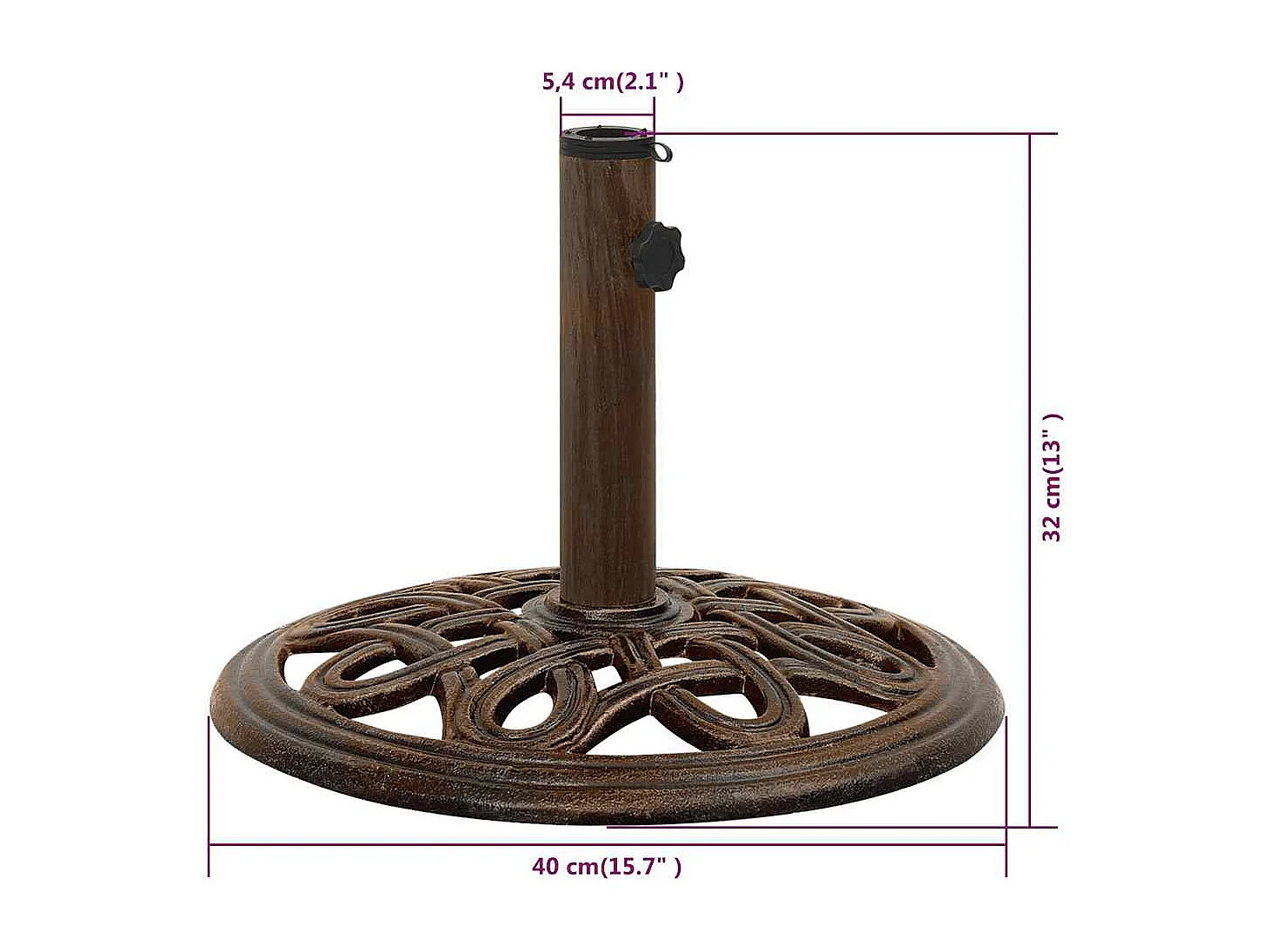 Belfort  Sonnenscrmständer Bronzen 40x40x32 cm Gusseisen