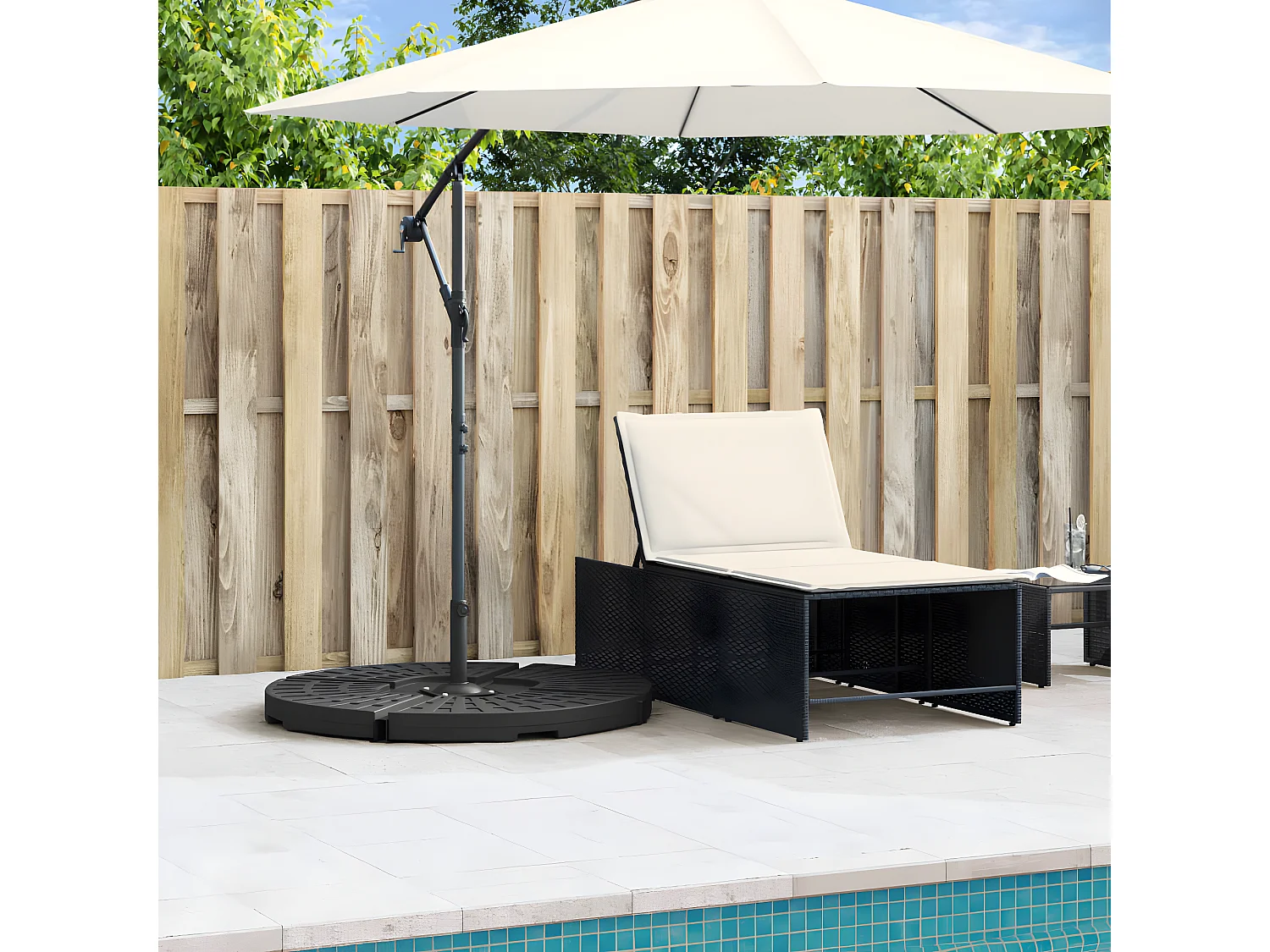 Paul-Fabrice  Poids de base de parasol et poignée pour parasols à pied croisé