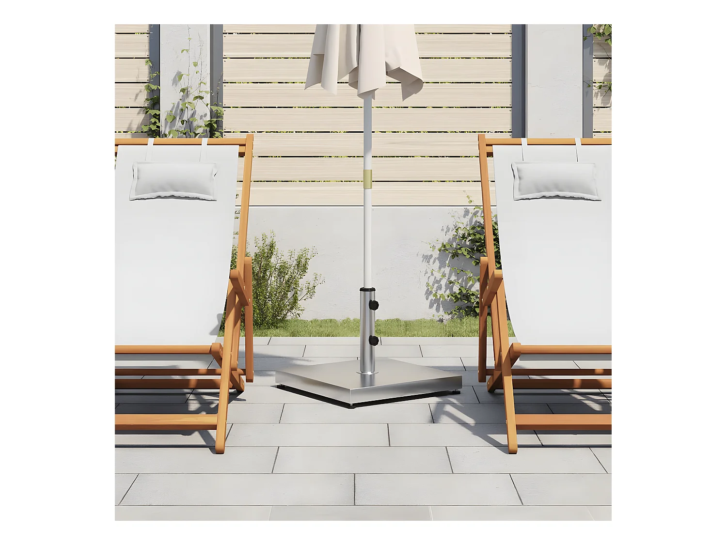 Jean-Baptiste-Philippe  Base de parasol pour mâts Ø32/38/48 mm 28 kg carré