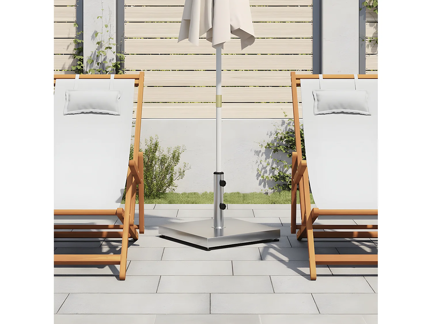 Jean-Baptiste-Philippe  Base de parasol pour mâts Ø32/38/48 mm 28 kg carré