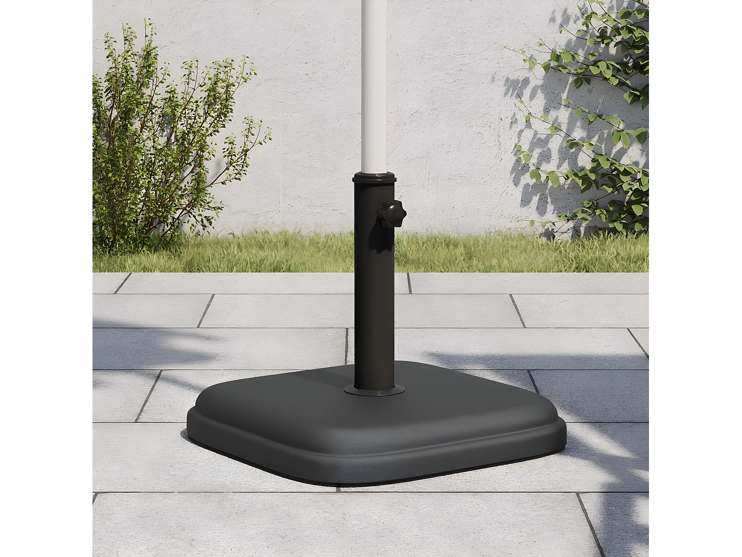 Garden Furniture -  Base de sombrilla cuadrada para palos de Ø32/35/38 mm 11 kg