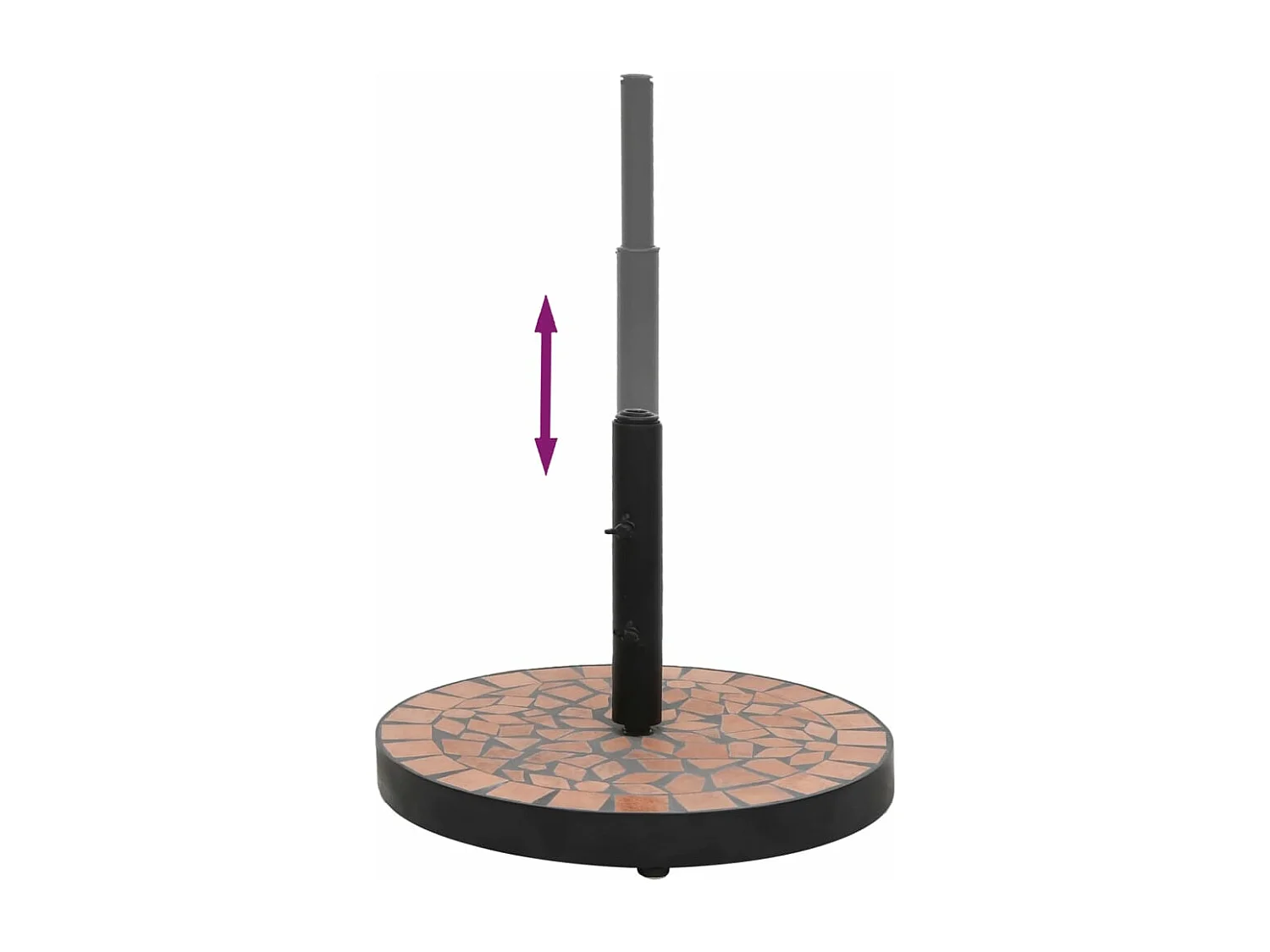 Zoey  Parasolvoet rond 12 kg terracottakleurig