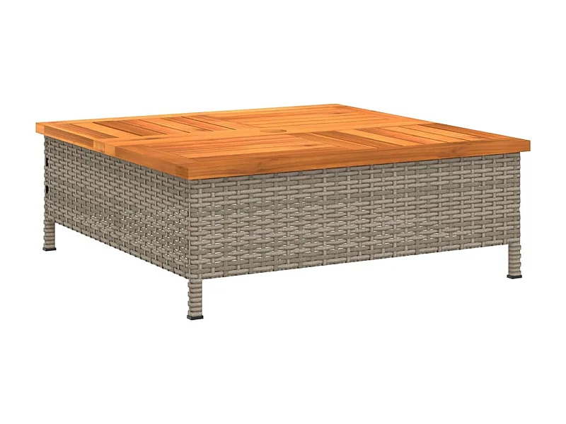 Corigliano-Rossano  Parasolvoetbedekking 70x70x25 cm poly rattan acaciahout grijs
