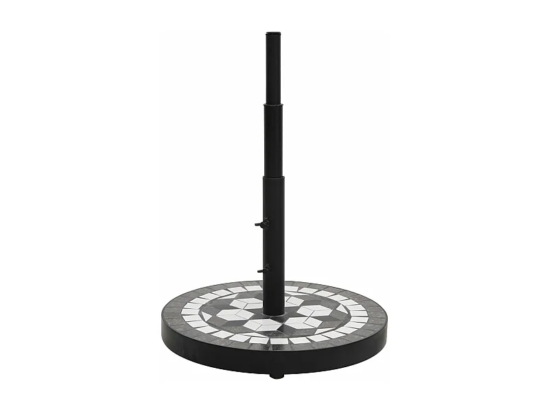 Zoey  Base de sombrilla redonda negro y blanco 12 kg