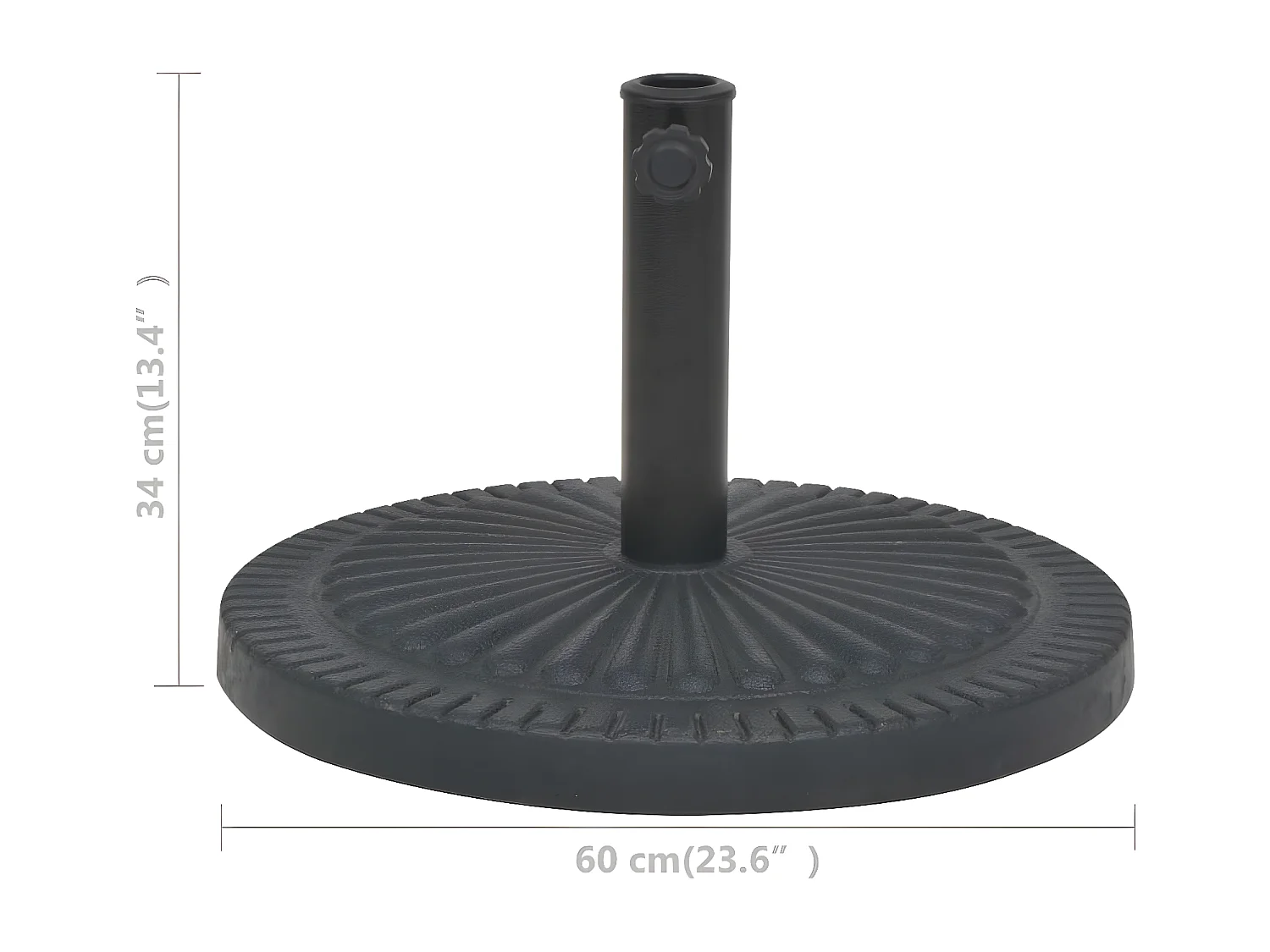 Jyrna  Parasolvoet rond 29 kg hars zwart
