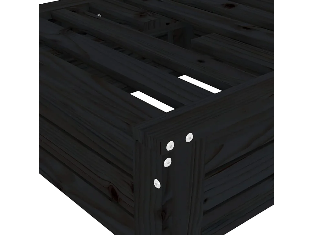 Torvin  Parasolvoetbedekking massief grenenhout zwart