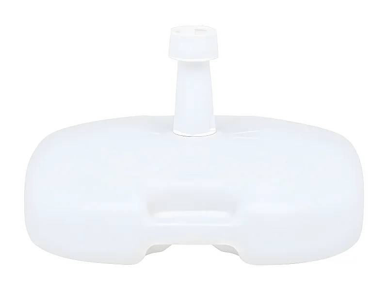 Garden Furniture -  Base Ombrellone Riempibile con Sabbia/Acqua 16L Bianca Plastica