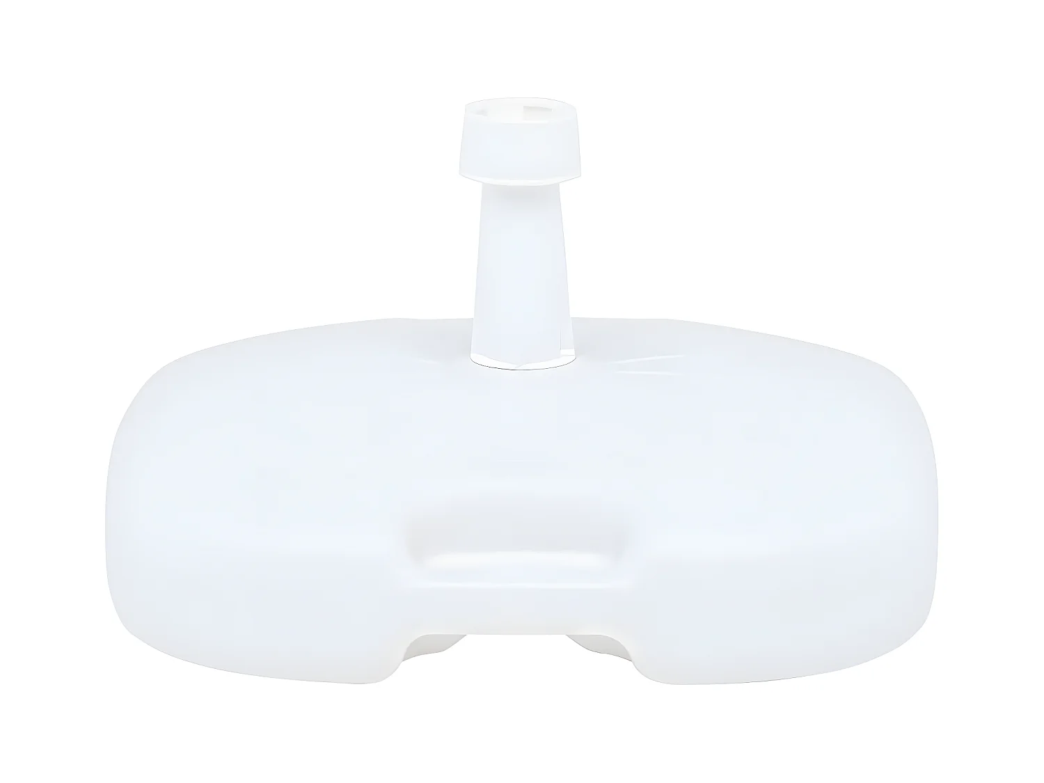Garden Furniture -  Socle de parasol rempli de sable/d'eau 16 L Blanc Plastique
