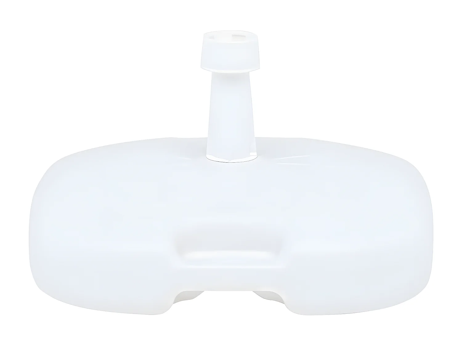 Garden Furniture -  Socle de parasol rempli de sable/d'eau 16 L Blanc Plastique