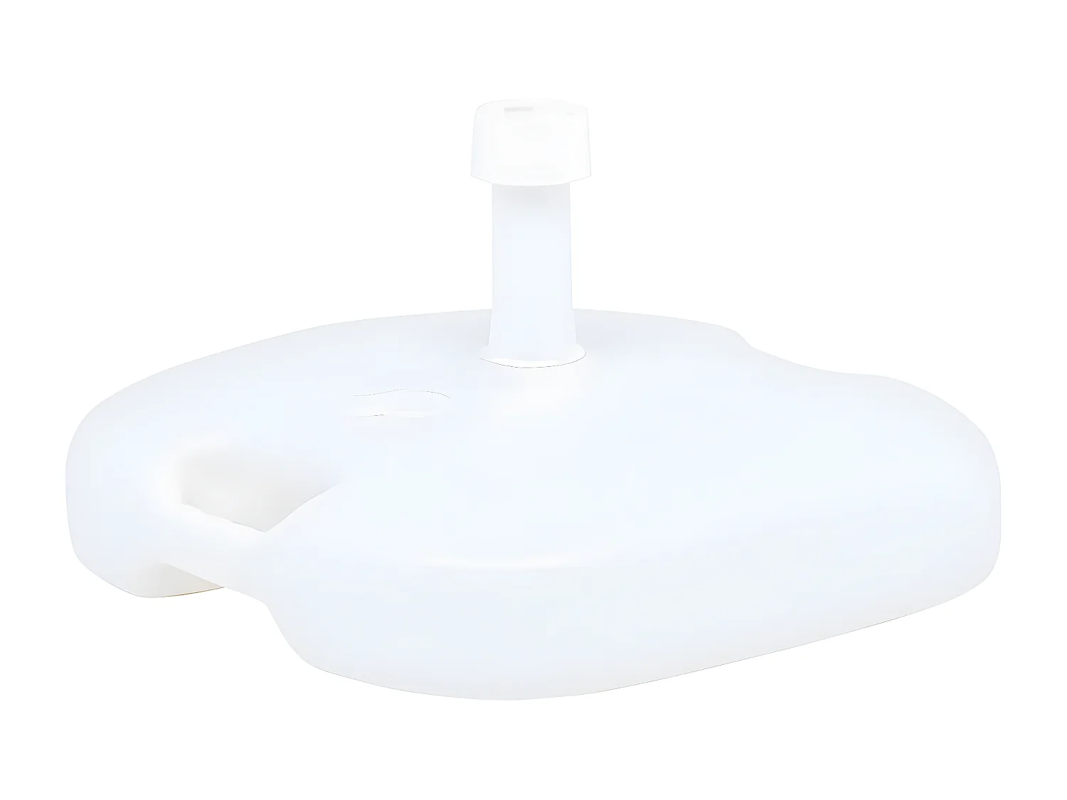 Garden Furniture -  Socle de parasol rempli de sable/d'eau 16 L Blanc Plastique