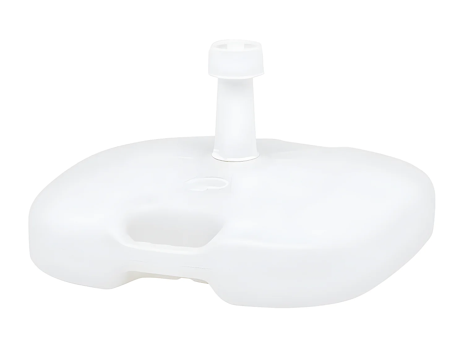 Garden Furniture -  Socle de parasol rempli de sable/d'eau 16 L Blanc Plastique
