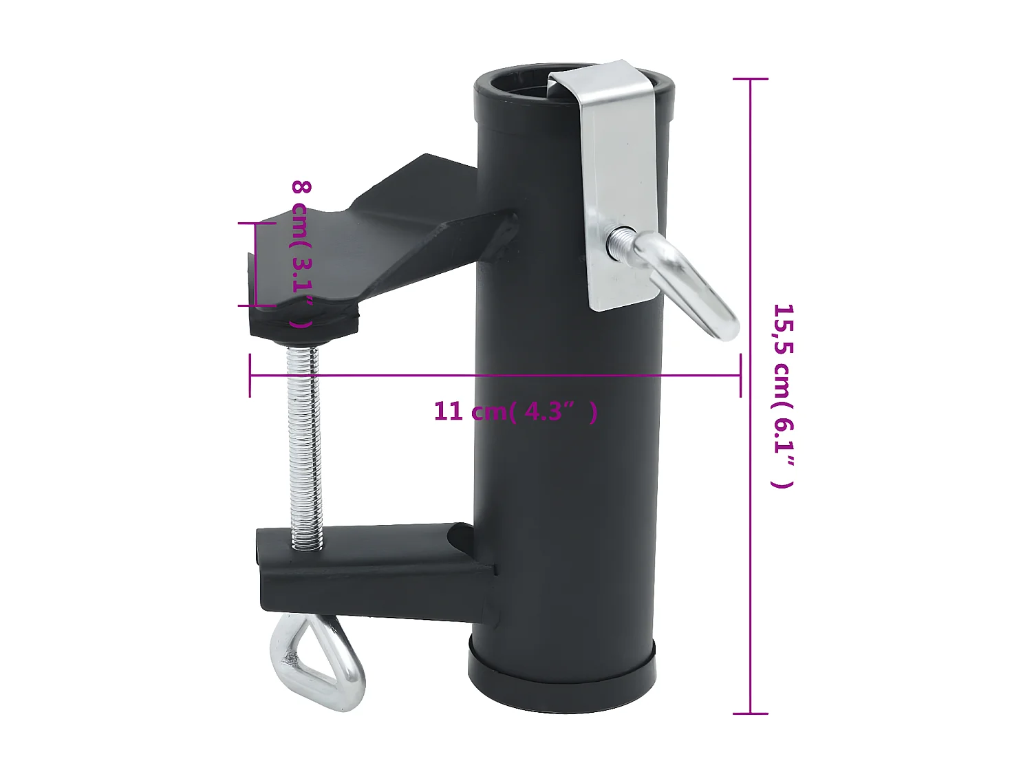 Garden Furniture -  Pinces à parasol pour balcon 2 pcs 25-38 mm acier