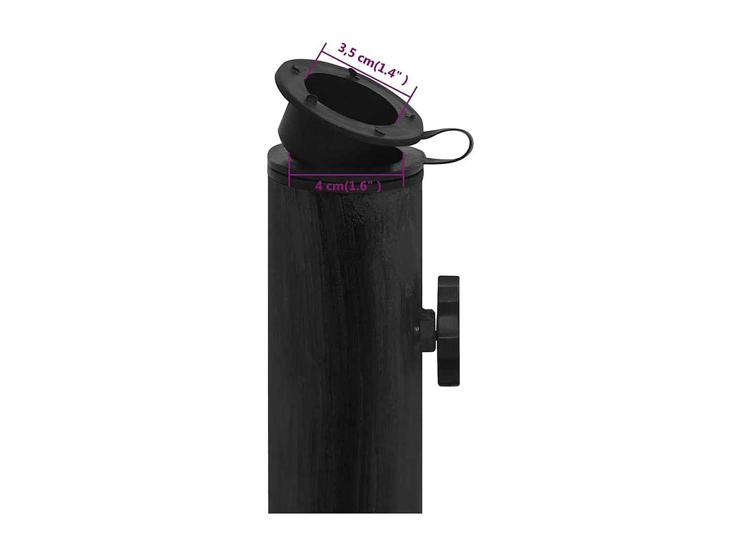 Belfort  Base de sombrilla de erro fundido negro 44x44x31 cm