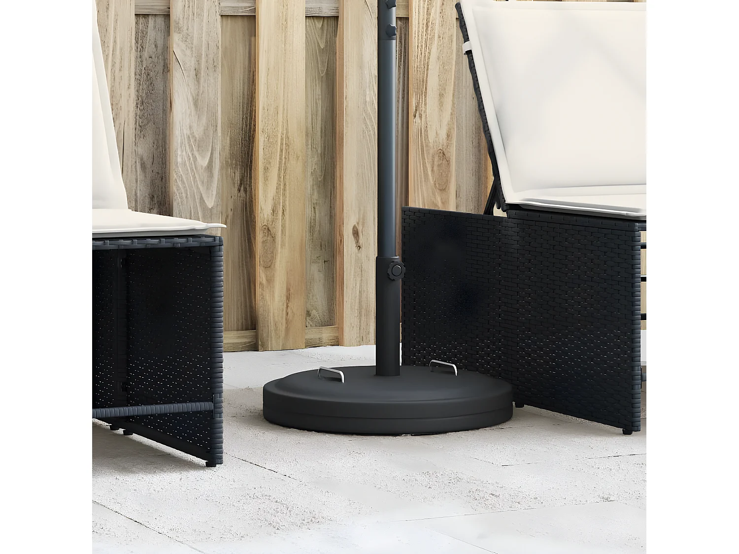 Sophie-Jocelyne  Base de sombrilla redonda con asas para palo Ø38/48 mm 25 kg