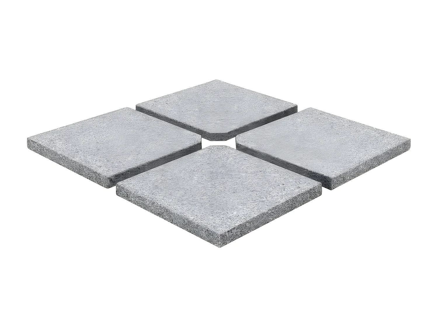 Janiya  Scrm-Gewichtsplatten 4 Stk. Quadratisch Grau Granit 100 kg