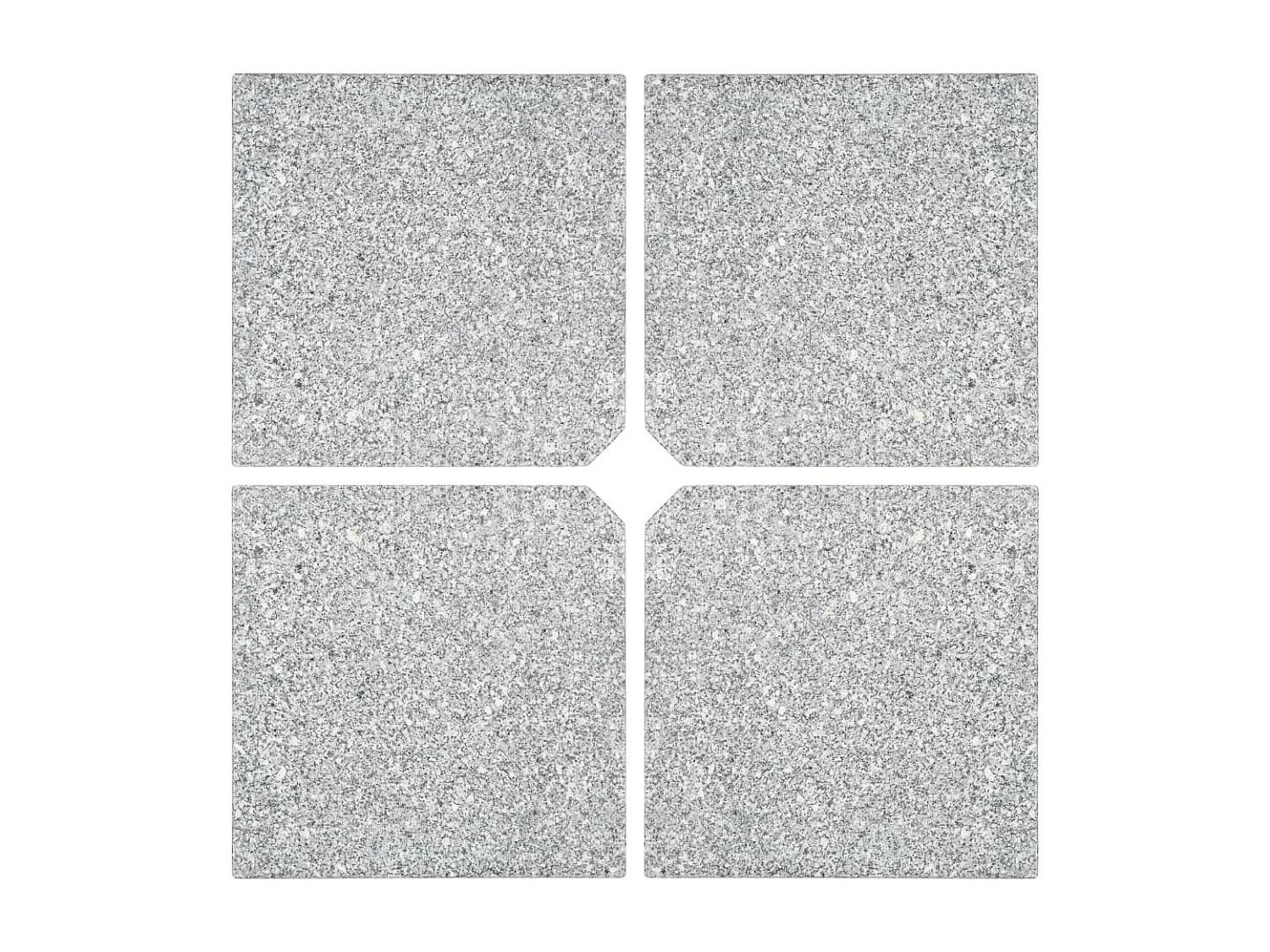 Janiya  Scrm-Gewichtsplatten 4 Stk. Quadratisch Grau Granit 100 kg