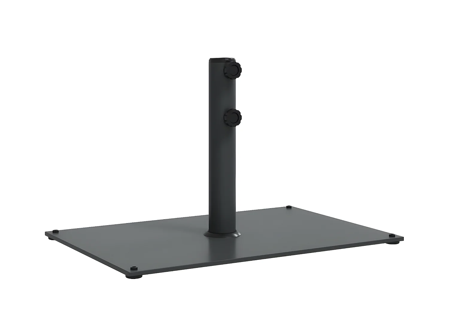 Tjalrin  Base de parasol pour mâts Ø32/38/48 mm 15 kg rectangulaire