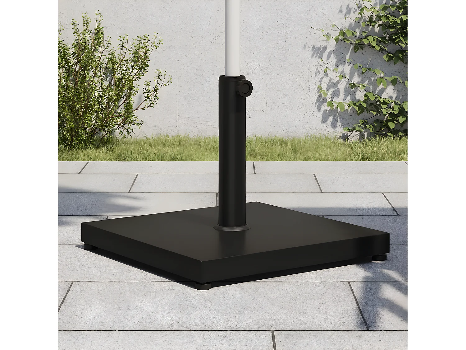 Garden Furniture -  Sonnenscrmständer Ø32/38/48 mm Mast 18 kg Quadratisch