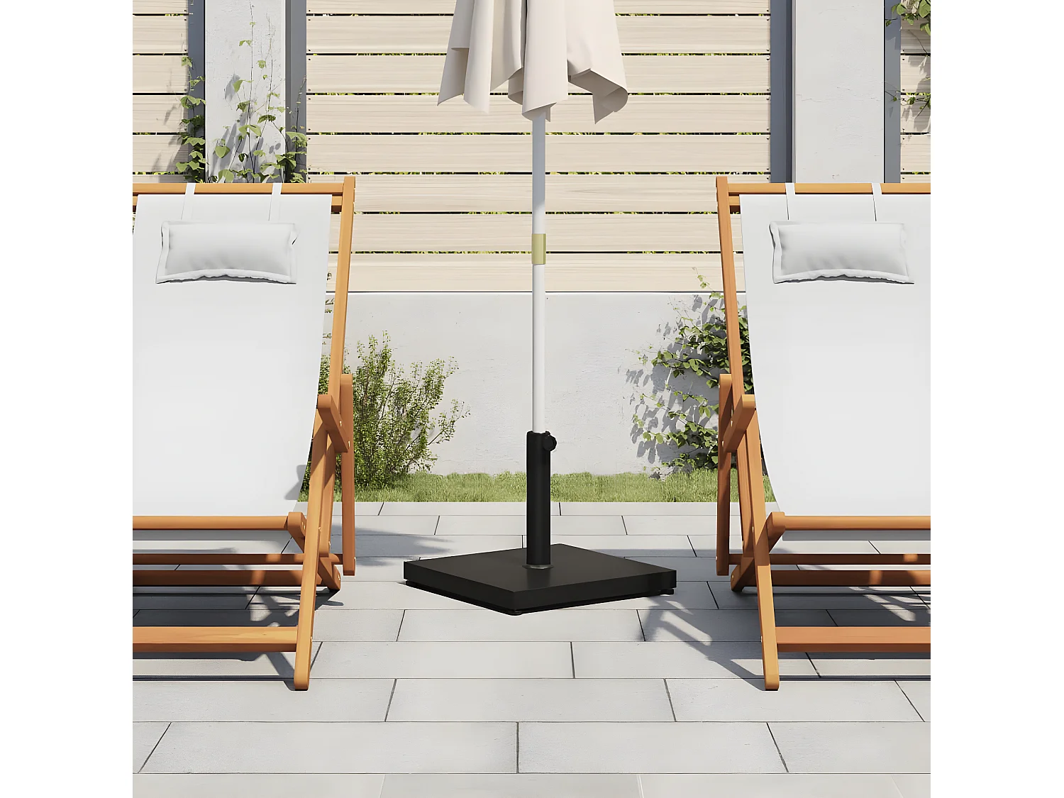 Garden Furniture -  Sonnenscrmständer Ø32/38/48 mm Mast 18 kg Quadratisch