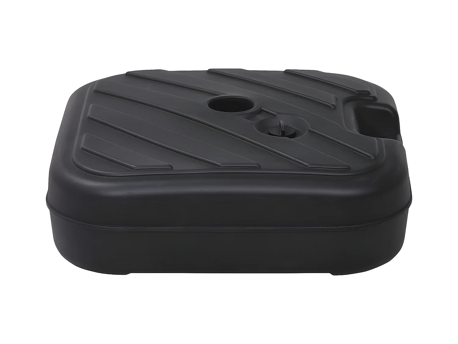 Garden Furniture -  Parasolvoet gevuld met zand/water 24 L zwart