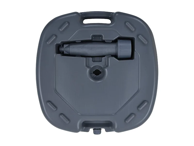 Louis-Rémy-Paul  Base Ombrellone Portatile Grigia Riempibile con Sabbia/Acqua