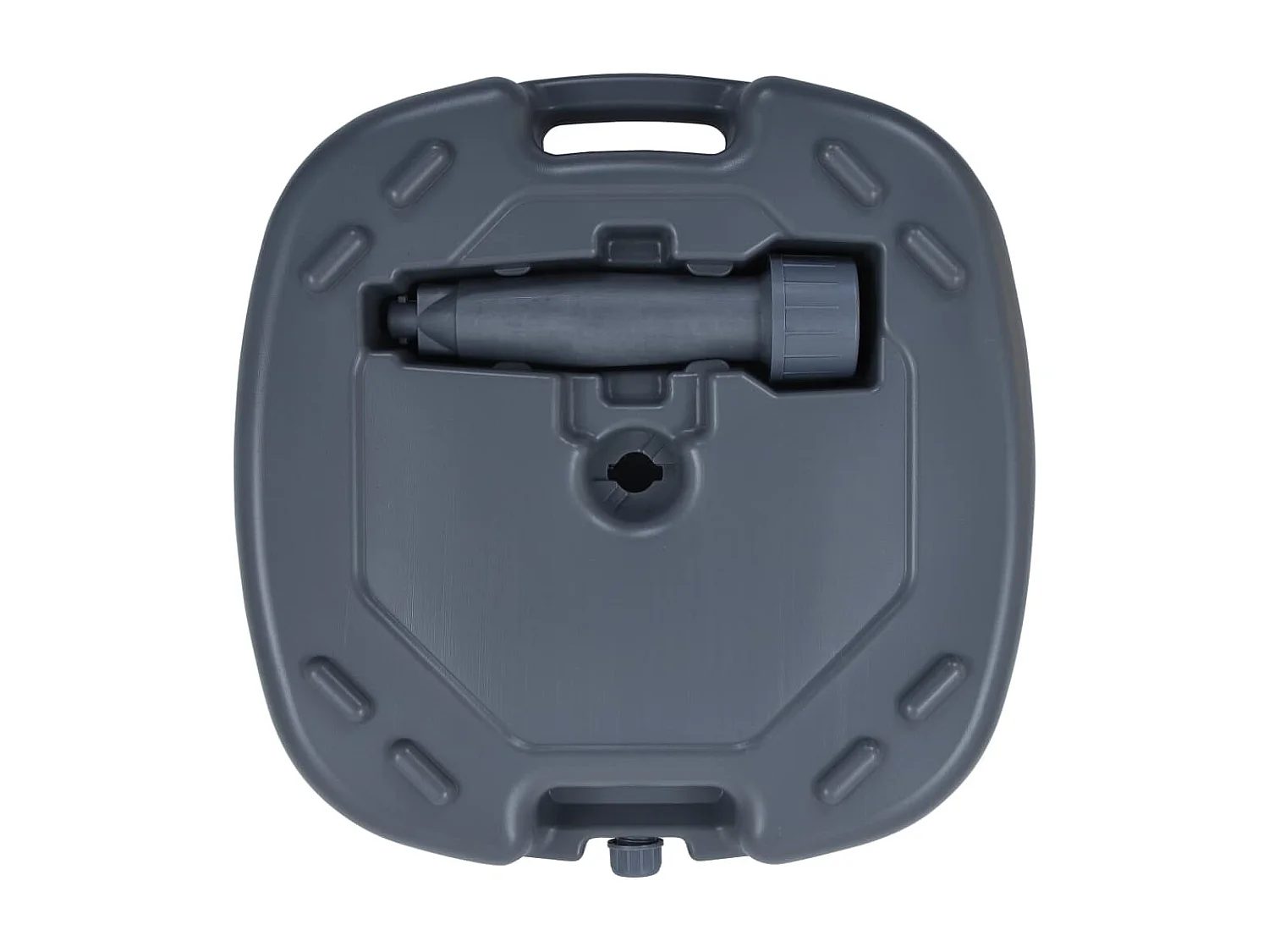 Louis-Rémy-Paul  Base Ombrellone Portatile Grigia Riempibile con Sabbia/Acqua