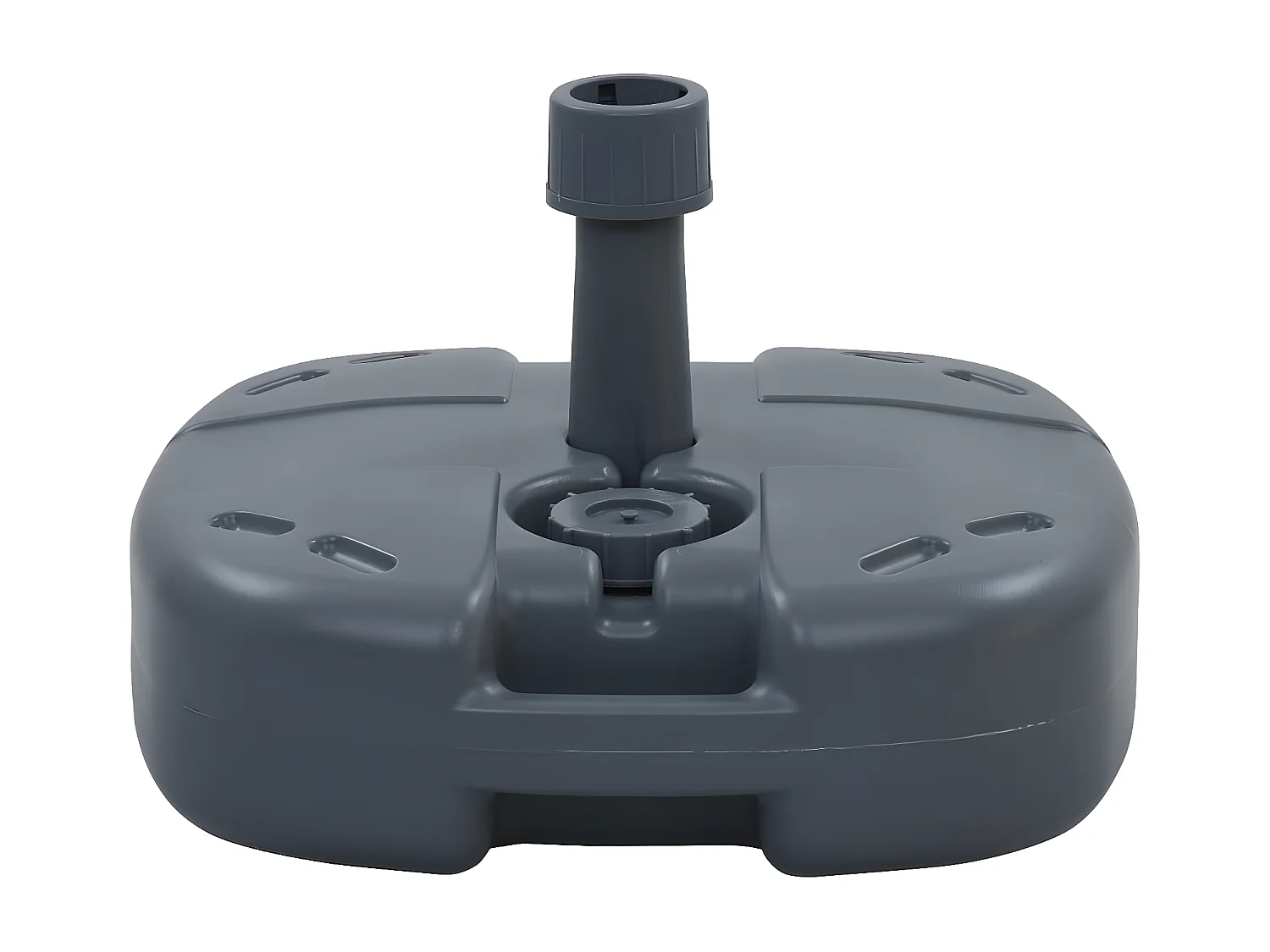 Louis-Rémy-Paul  Base Ombrellone Portatile Grigia Riempibile con Sabbia/Acqua