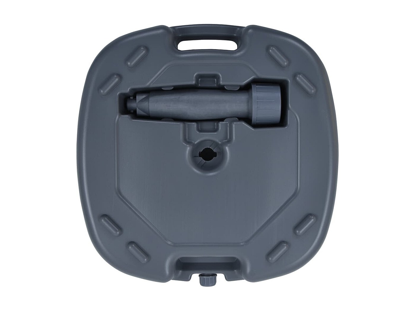 VIDAXL - Base per Ombrellone a Forma di Ventaglio 4 pz Nero