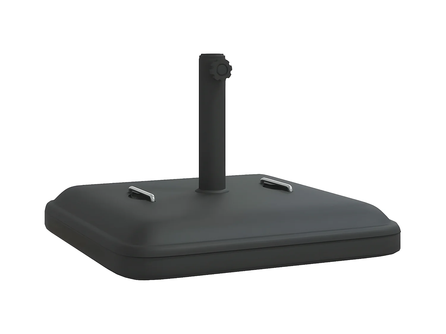 Sophie-Jocelyne  Base de parasol avec poignées pour mâts Ø38 / 48 mm 27 kg carré