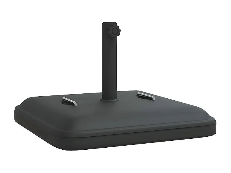 Sophie-Jocelyne  Base de parasol avec poignées pour mâts Ø38 / 48 mm 27 kg carré
