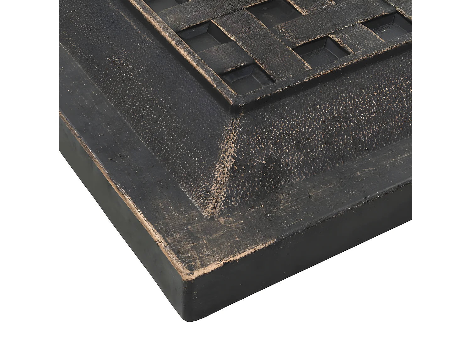 Emilie-Rose  Sonnenscrmfuß Quadratisch 12 kg Bronzefarben Polyharz