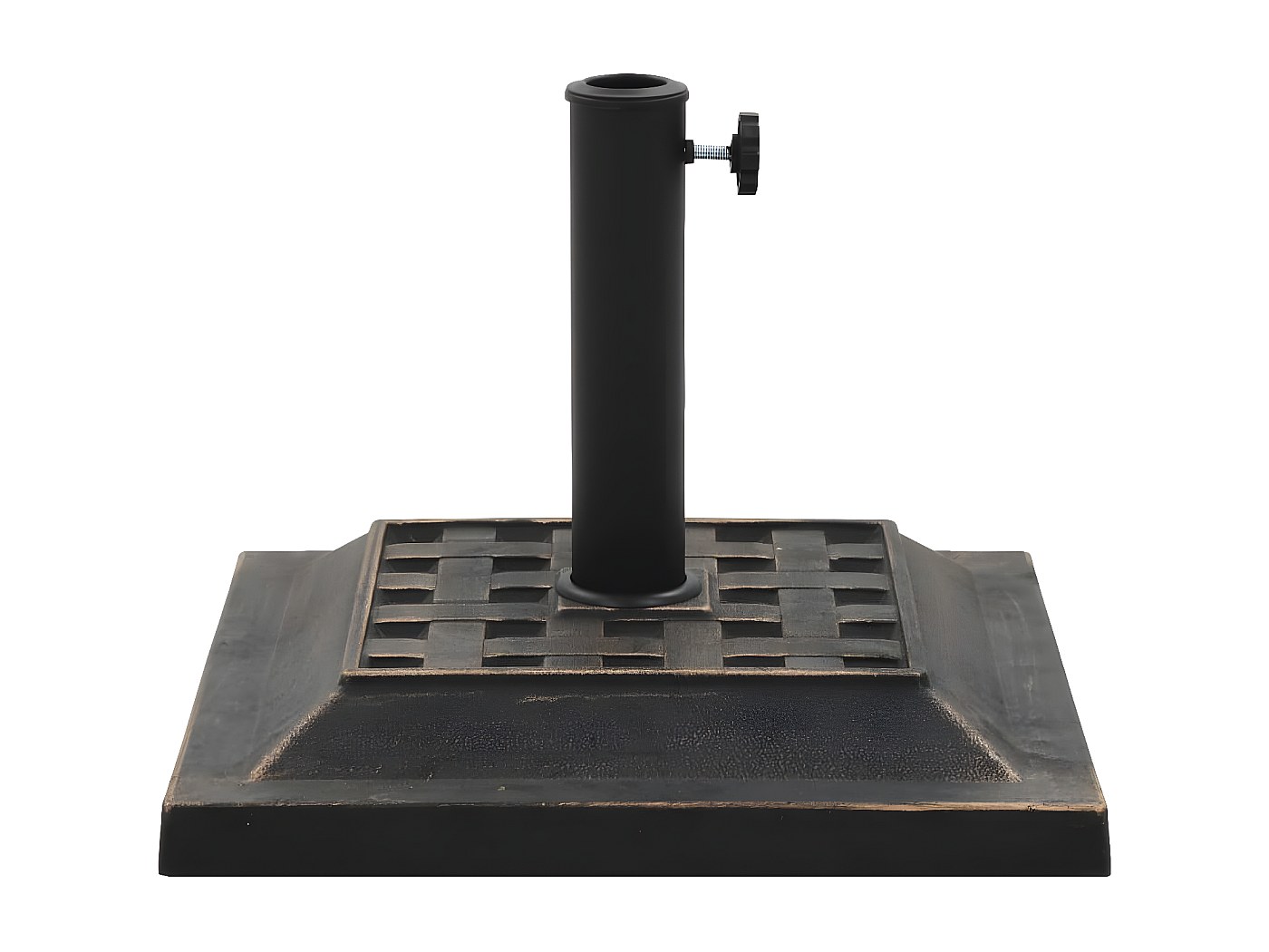 Base quadrata dell'ombrellone in poliresina con finitura in bronzo VidaXL