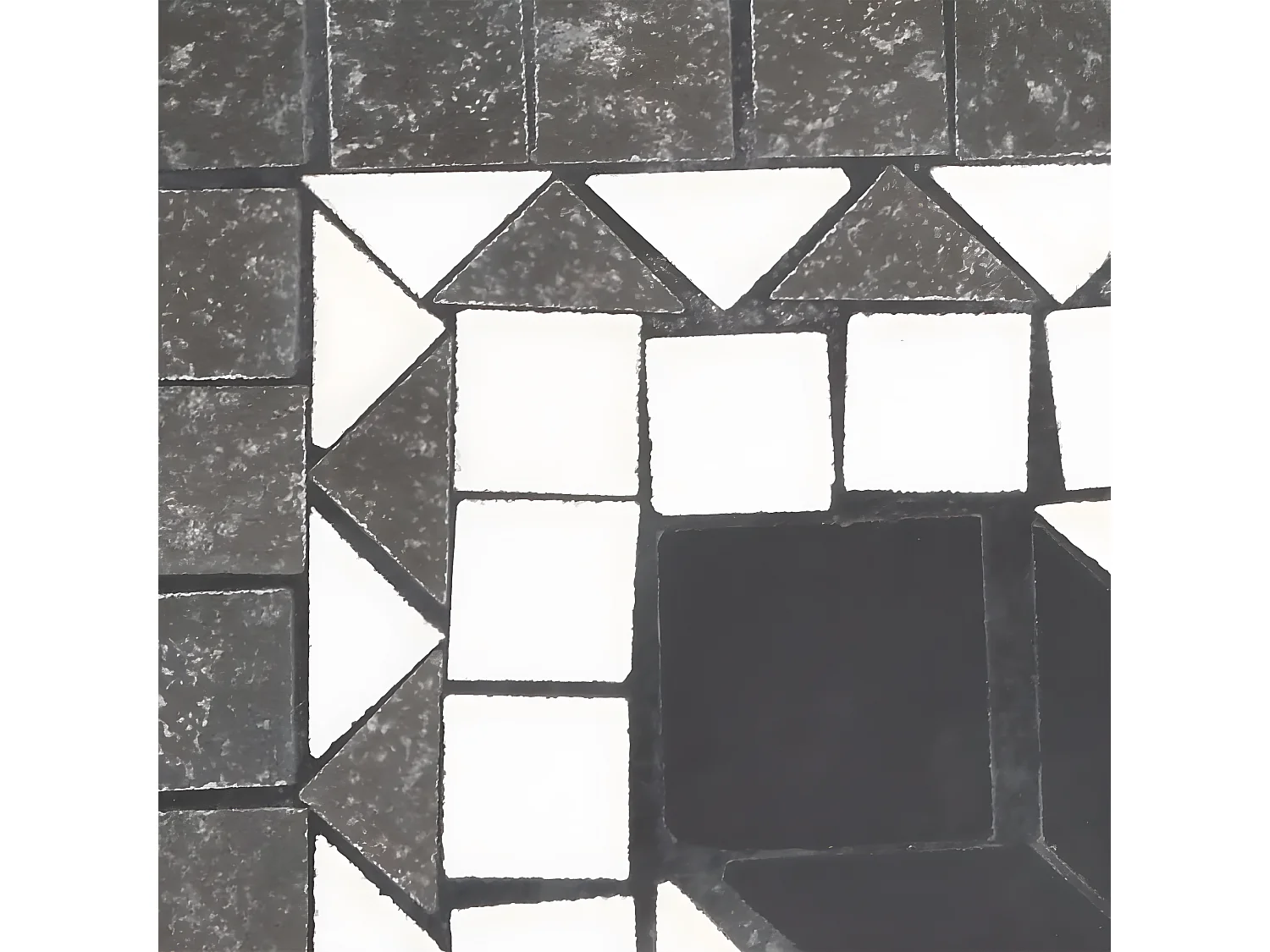 Zoey  Parasolvoet vierkant 12 kg zwart en wit