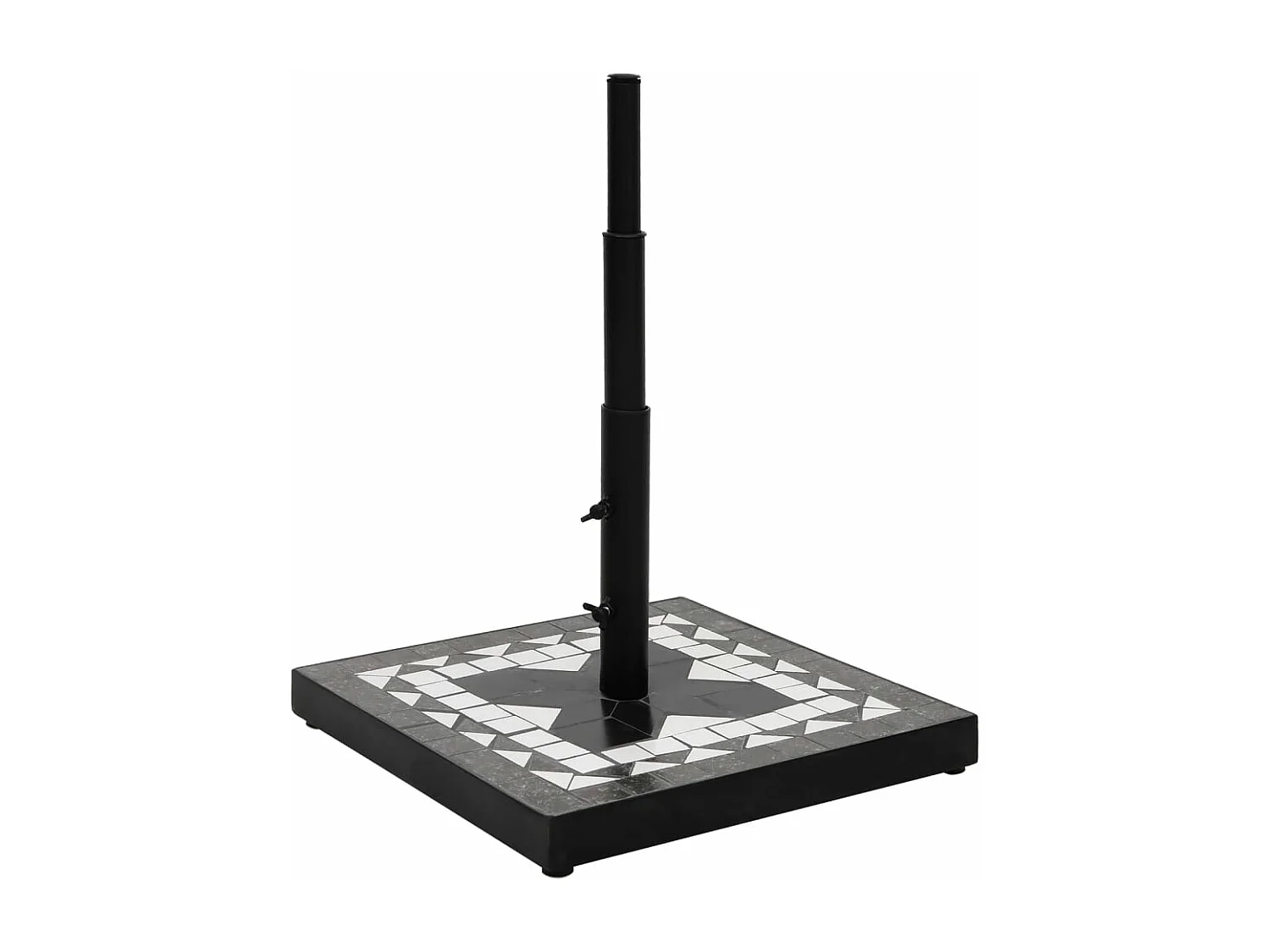 Zoey  Parasolvoet vierkant 12 kg zwart en wit